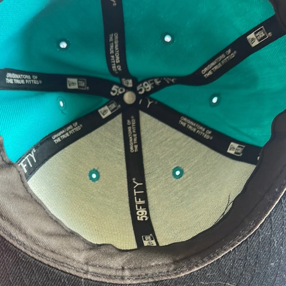 New Era Florida Marlins Teal Fitted Cap - Picture 3 of 5